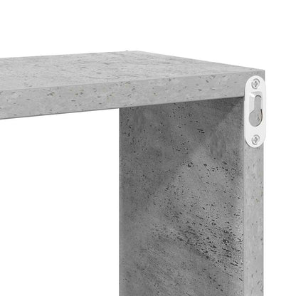 vidaXL Wall Cube Shelf 6 pcs Concrete Grey 60x15x23 cm Engineered Wood