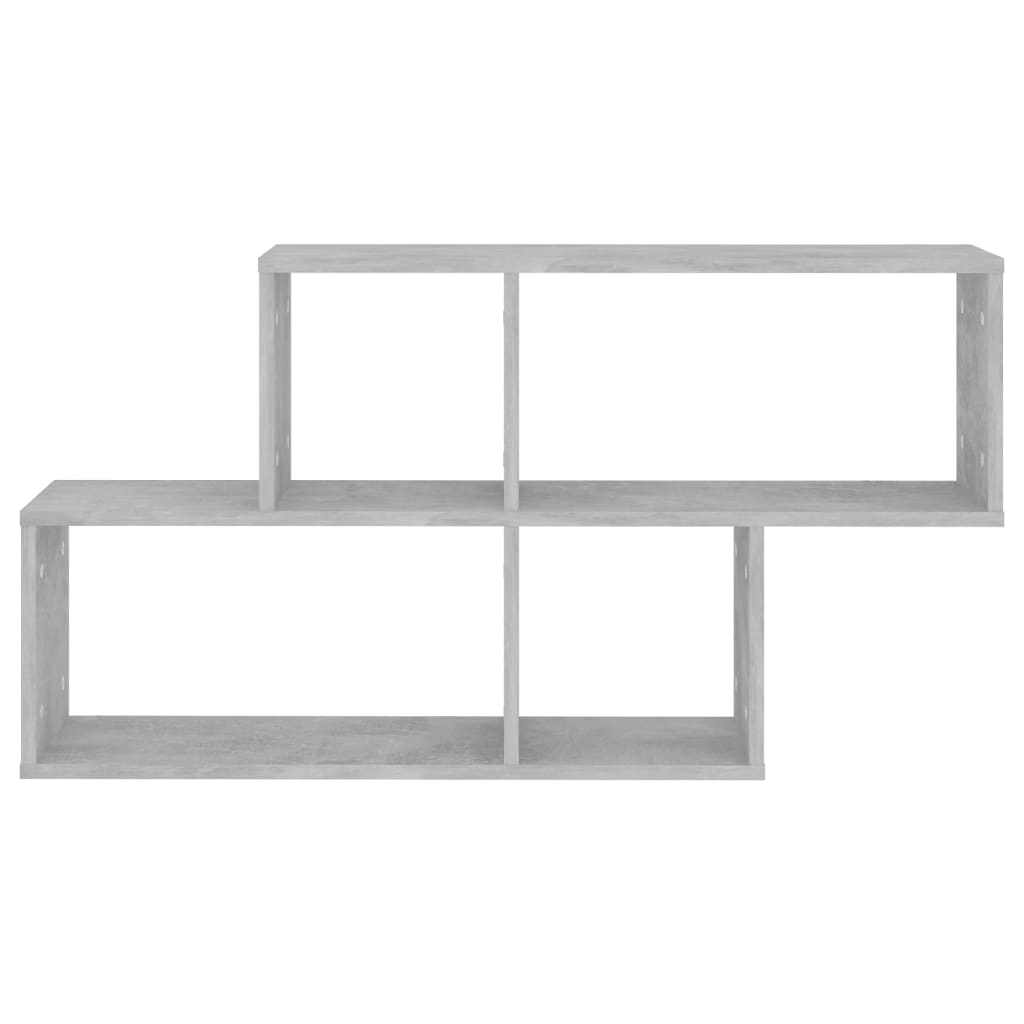 vidaXL Wall Shelf | Concrete grey | Engineered wood | Medium | Wall mounting