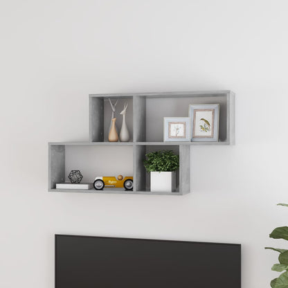 vidaXL Wall Shelf | Concrete grey | Engineered wood | Medium | Wall mounting