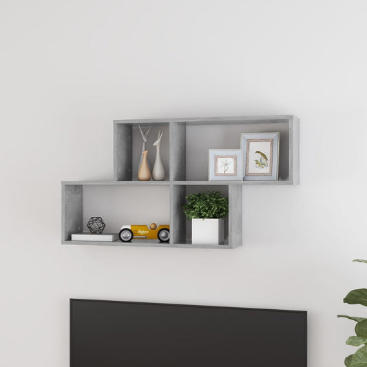 vidaXL Wall Shelf | Concrete grey | Engineered wood | Medium | Wall mounting