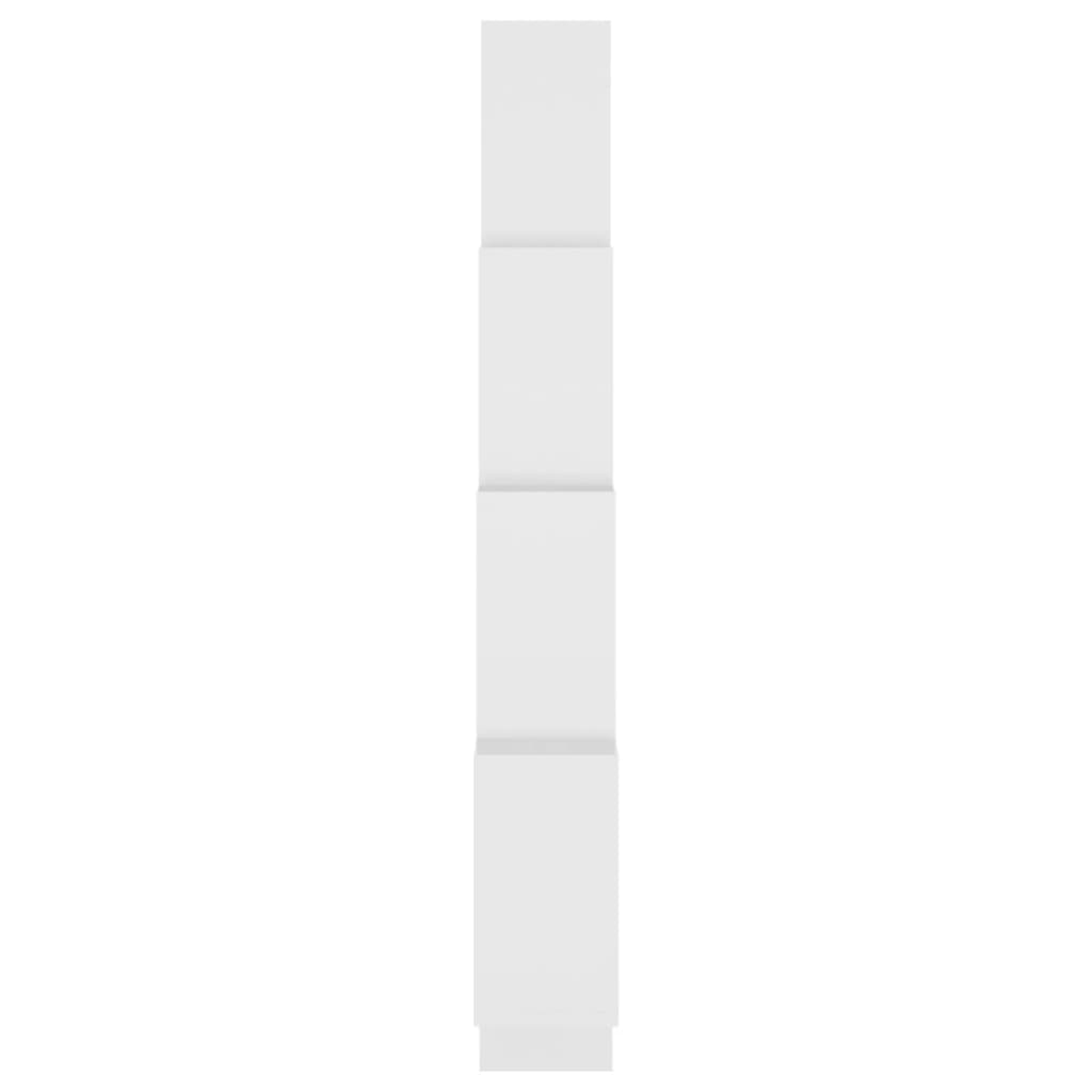 vidaXL Wall Cube Shelf White 90x15x119 cm Engineered Wood