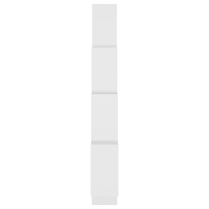 vidaXL Wall Cube Shelf White 90x15x119 cm Engineered Wood