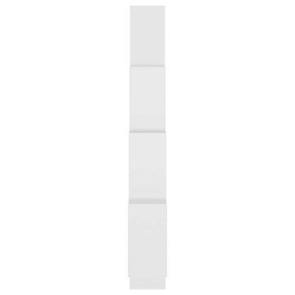 807178 vidaXL Wall Cube Shelf White 90x15x119 cm Engineered Wood