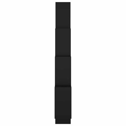 807179 vidaXL Wall Cube Shelf Black 90x15x119 cm Engineered Wood