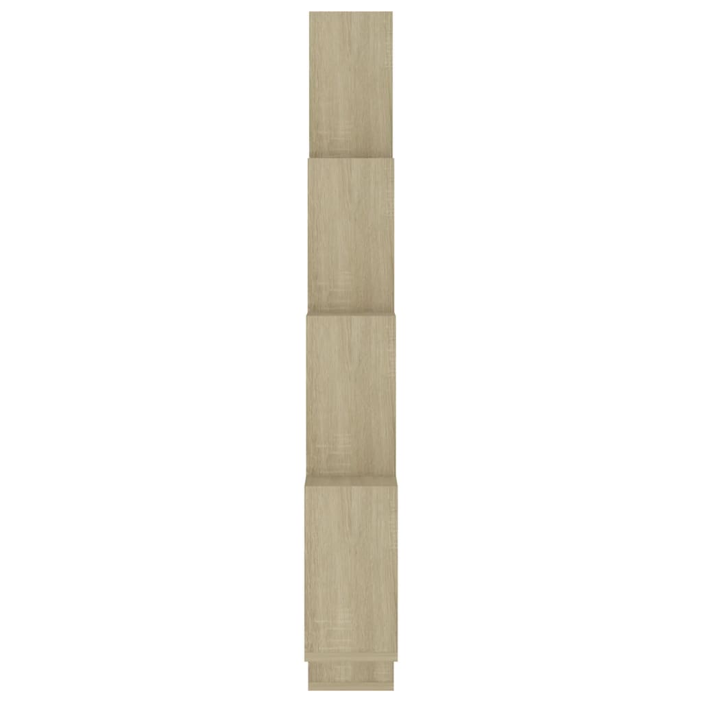 vidaXL Wall Cube Shelf Sonoma Oak 90x15x119 cm Engineered Wood