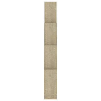 vidaXL Wall Cube Shelf Sonoma Oak 90x15x119 cm Engineered Wood
