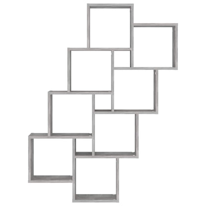 807182 vidaXL Wall Cube Shelf Concrete Grey 90x15x119 cm Engineered Wood