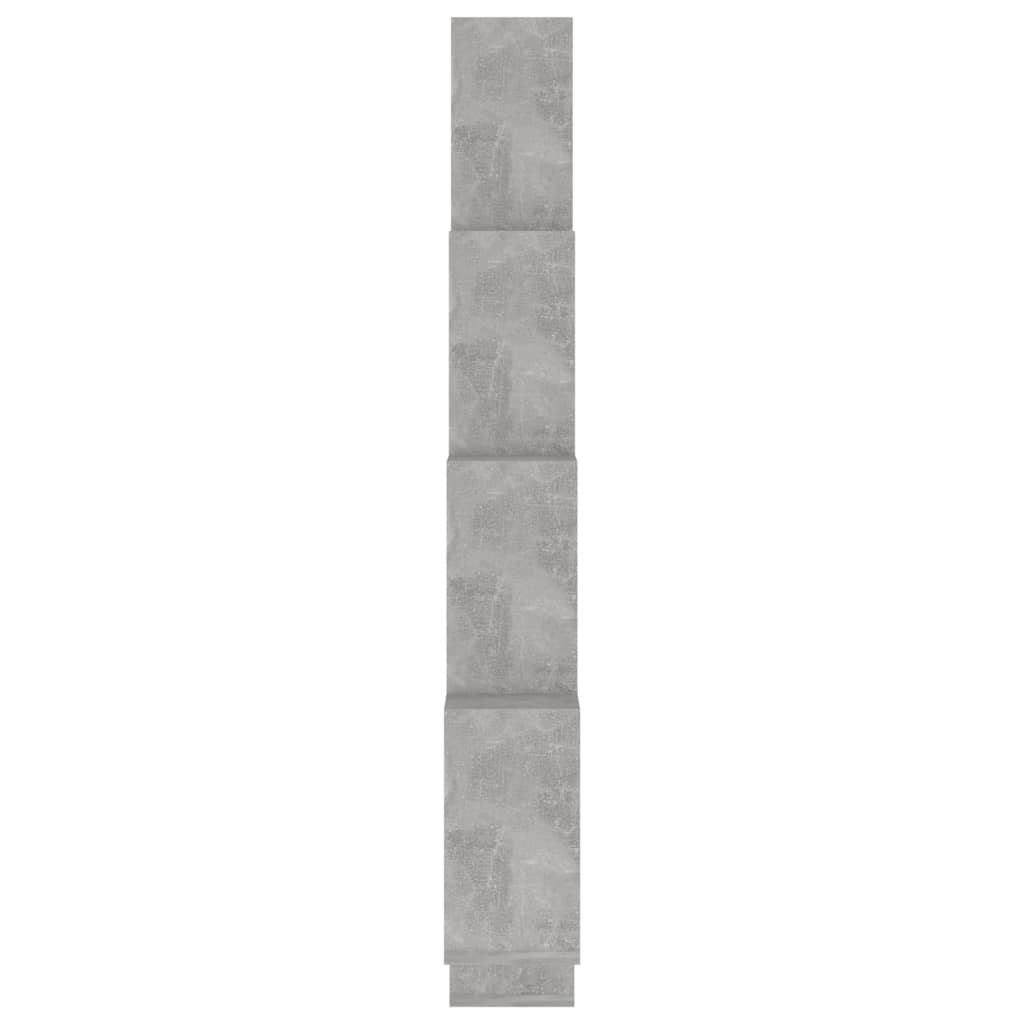 vidaXL Wall Cube Shelf Concrete Grey 90x15x119 cm Engineered Wood
