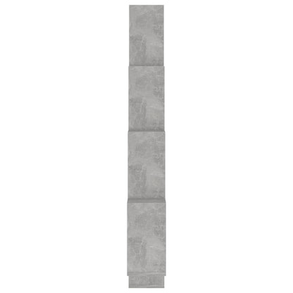 vidaXL Wall Cube Shelf Concrete Grey 90x15x119 cm Engineered Wood