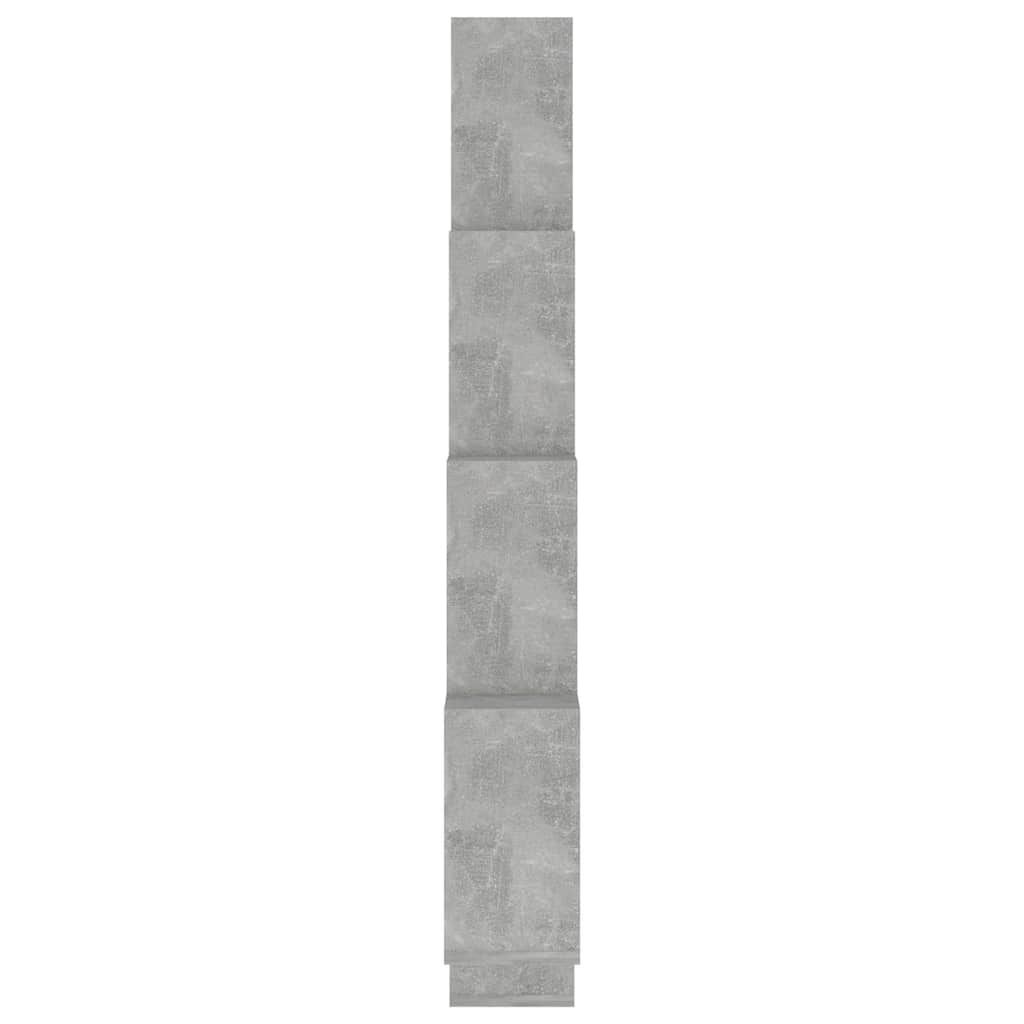 807182 vidaXL Wall Cube Shelf Concrete Grey 90x15x119 cm Engineered Wood