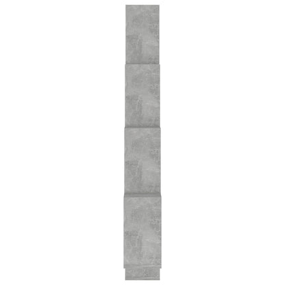 807182 vidaXL Wall Cube Shelf Concrete Grey 90x15x119 cm Engineered Wood