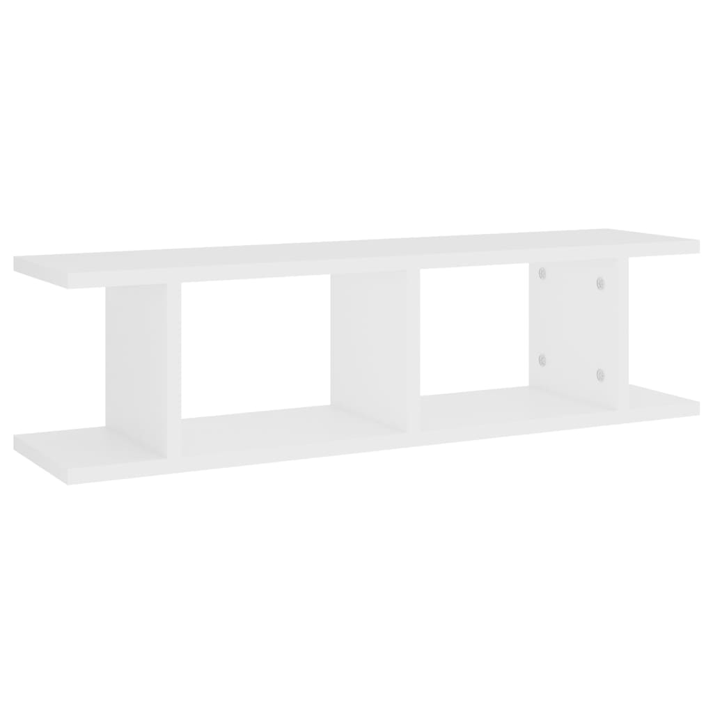 vidaXL Wall Shelf | Set of 2 | White | Engineered wood | 75x18x20 cm