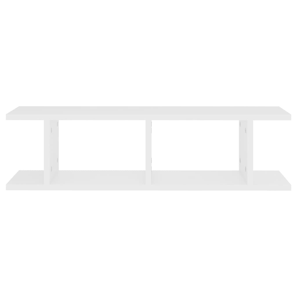 vidaXL Wall Shelf | Set of 2 | White | Engineered wood | 75x18x20 cm