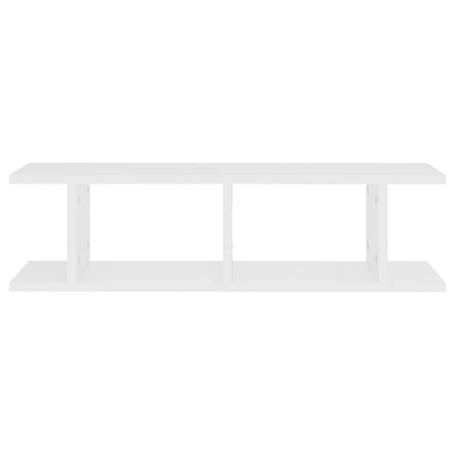 vidaXL Wall Shelf | Set of 2 | White | Engineered wood | 75x18x20 cm