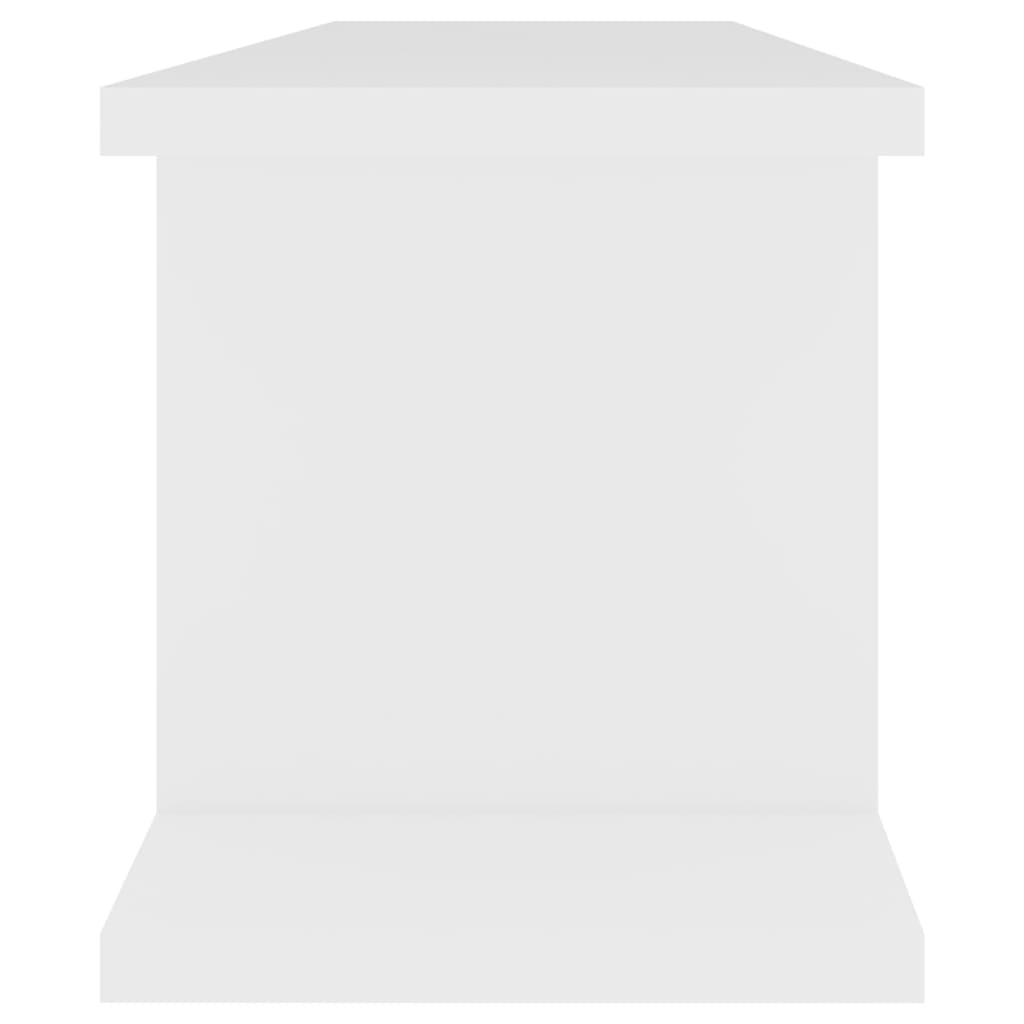 vidaXL Wall Shelf | Set of 2 | White | Engineered wood | 75x18x20 cm