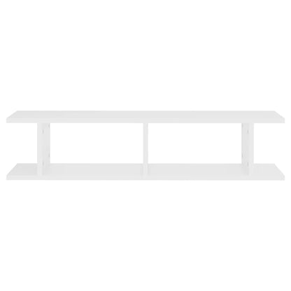 vidaXL Wall Shelf 2 pcs White 90x18x20 cm Engineered Wood