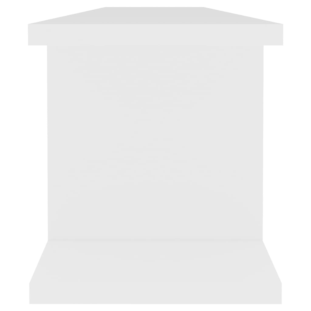 vidaXL Wall Shelf 2 pcs White 90x18x20 cm Engineered Wood