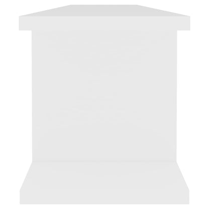 vidaXL Wall Shelf 2 pcs White 90x18x20 cm Engineered Wood