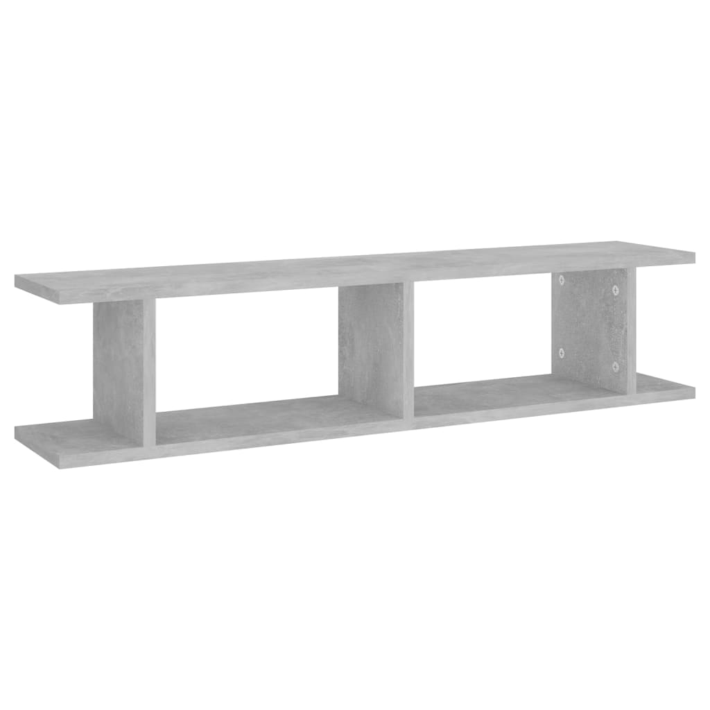 vidaXL Wall Shelf | Set of 2 | Concrete grey | Engineered wood | Medium
