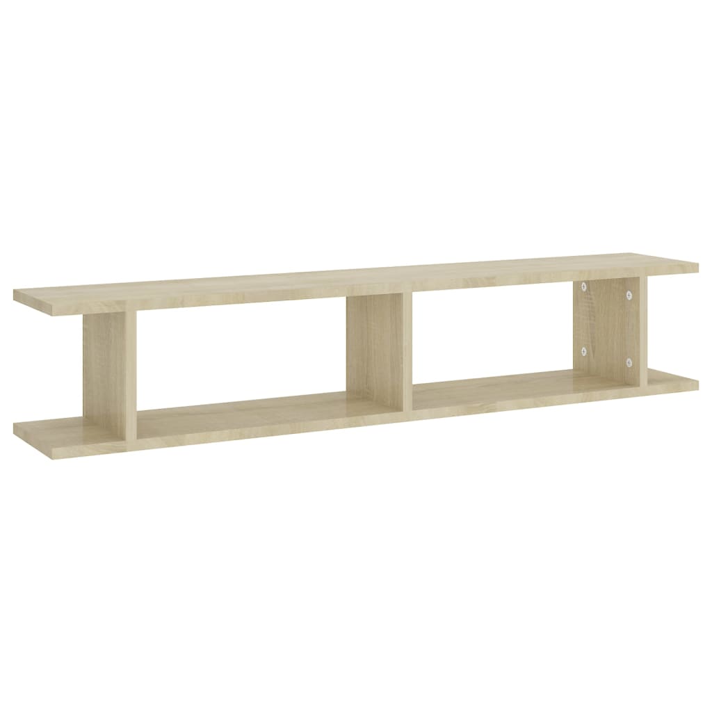 vidaXL Wall Shelf | Set of 2 | Sonoma oak | Engineered wood | Medium