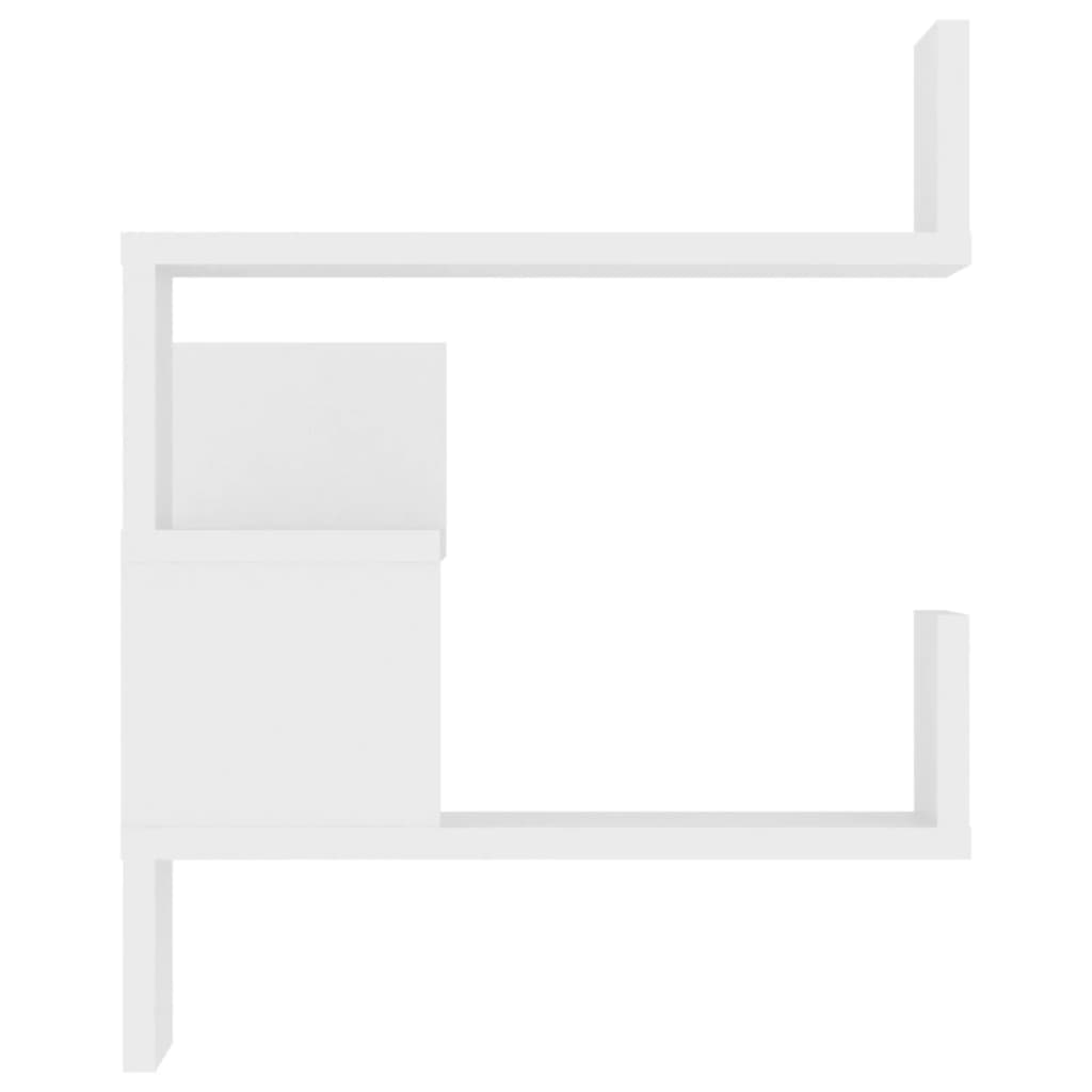 vidaXL Wall Corner Shelf White 40x40x50 cm Engineered Wood