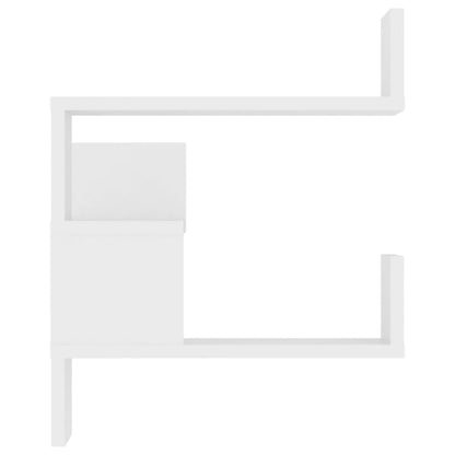 vidaXL Wall Corner Shelf White 40x40x50 cm Engineered Wood