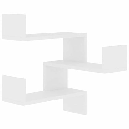 807224 vidaXL Wall Corner Shelves 2 pcs White 40x40x50 cm Engineered Wood