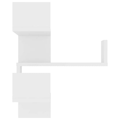 807224 vidaXL Wall Corner Shelves 2 pcs White 40x40x50 cm Engineered Wood