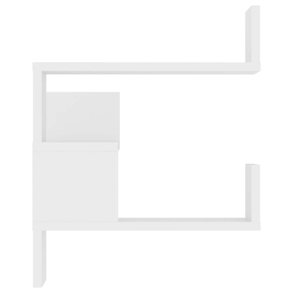 807224 vidaXL Wall Corner Shelves 2 pcs White 40x40x50 cm Engineered Wood