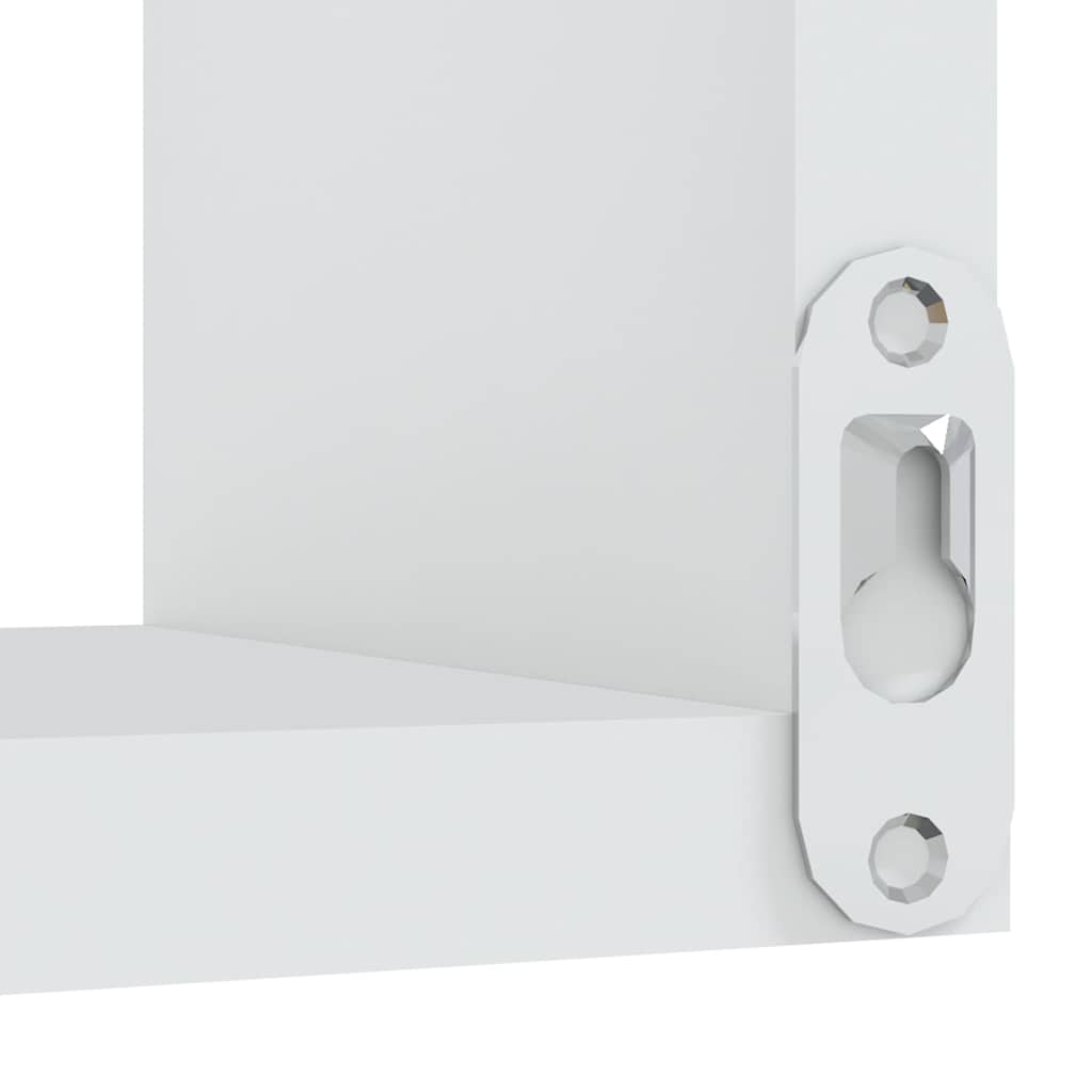 807224 vidaXL Wall Corner Shelves 2 pcs White 40x40x50 cm Engineered Wood