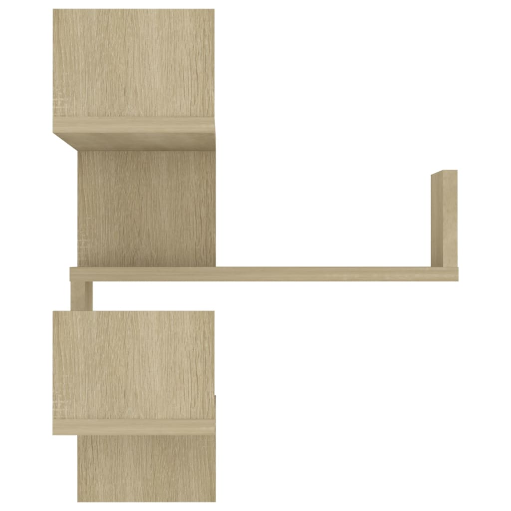 vidaXL Wall shelves Corner Mount, Wall-Mounted Sonoma Oak