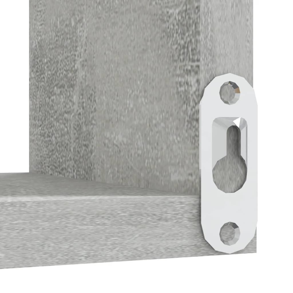 vidaXL Wall Corner Shelf Concrete Grey 40x40x50 cm Engineered Wood