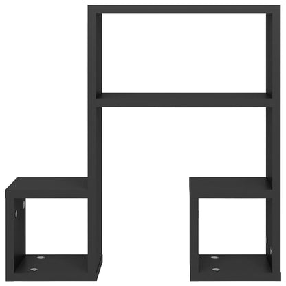 vidaXL Wall Shelf 2 pcs Grey 50x15x50 cm Engineered Wood