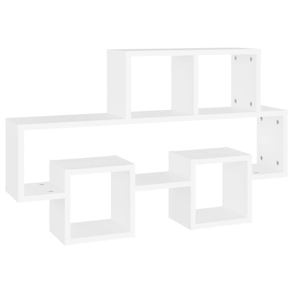 807250 vidaXL Car-shaped Wall Shelf White 82x15x51 cm Engineered Wood