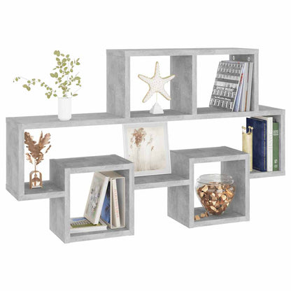 vidaXL Car-shaped Wall Shelf Concrete Grey 82x15x51 cm Engineered Wood