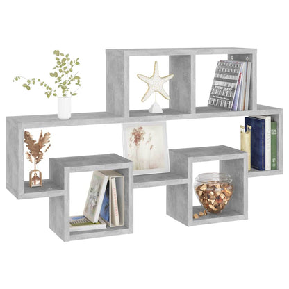 807254 vidaXL Car-shaped Wall Shelf Concrete Grey 82x15x51 cm Engineered Wood