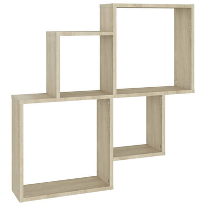 807262 vidaXL Wall Cube Shelf Sonoma Oak 80x15x78,5 cm Engineered Wood