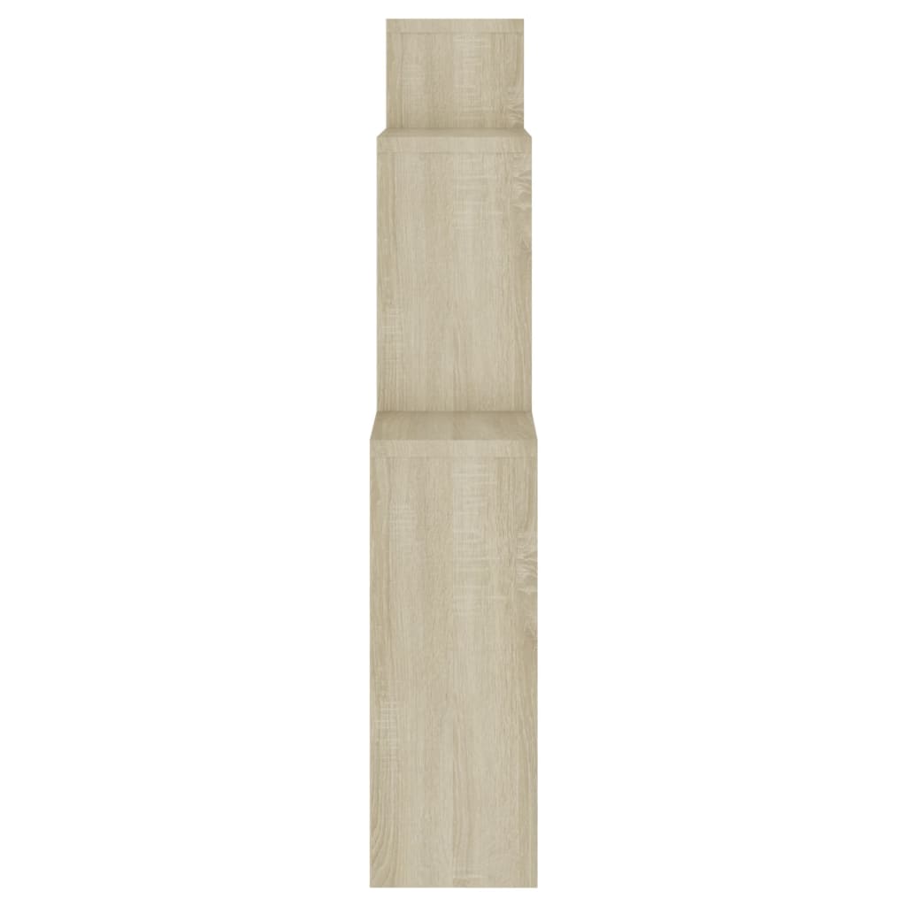 vidaXL Wall Cube Shelf Sonoma Oak 80x15x78.5 cm Engineered Wood