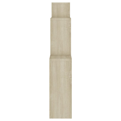 vidaXL Wall Cube Shelf Sonoma Oak 80x15x78.5 cm Engineered Wood