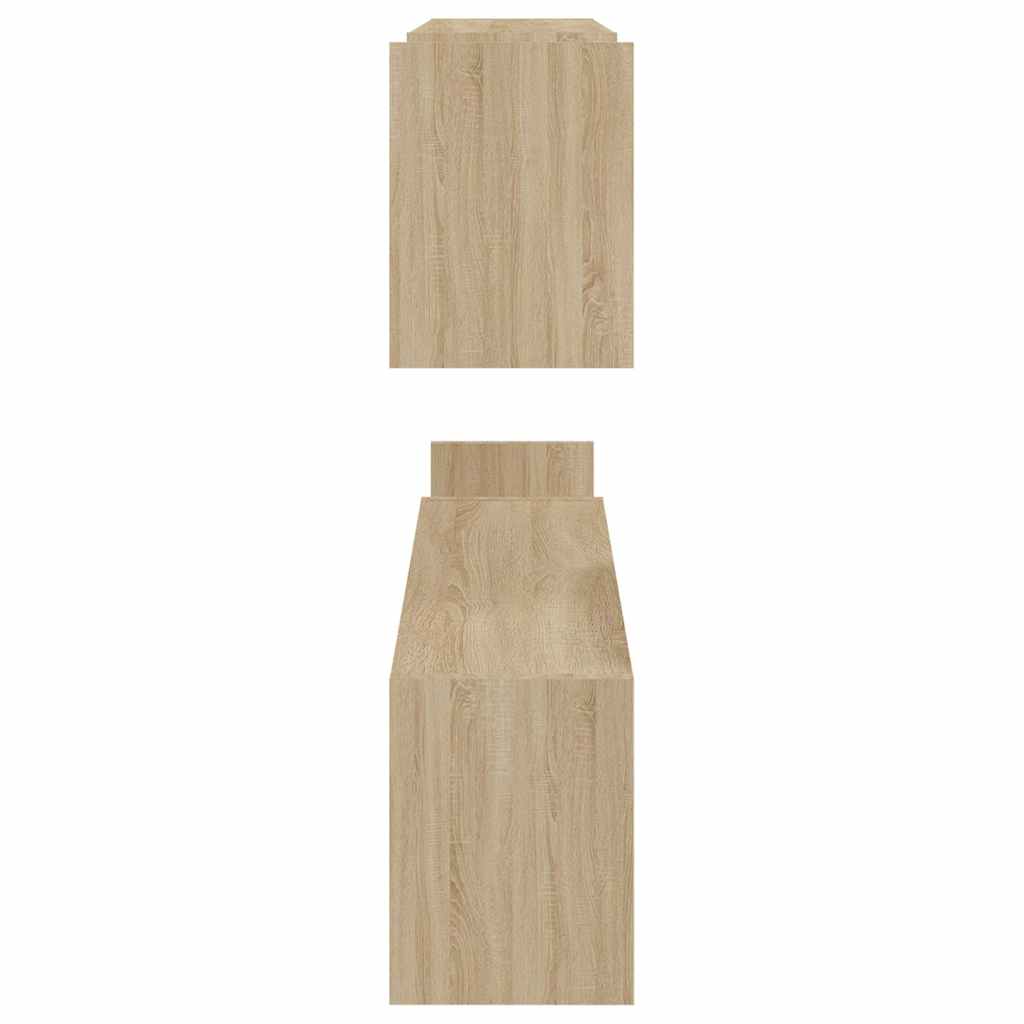 vidaXL Wall Shelf 2 pcs Sonoma Oak 100x15x20 cm Engineered Wood