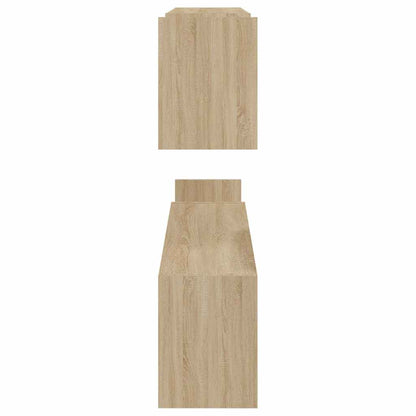 vidaXL Wall Shelf 2 pcs Sonoma Oak 100x15x20 cm Engineered Wood