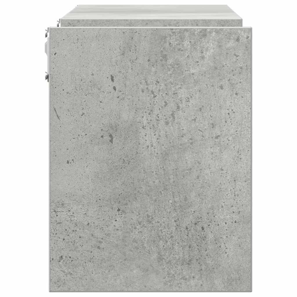 vidaXL Wall Shelf 2 pcs Concrete Grey 100x15x20 cm Engineered Wood
