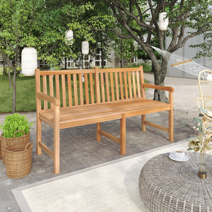 vidaXL Garden Bench | Teak | Solid Teak Wood | 150 cm | Sturdy | Garden Bench