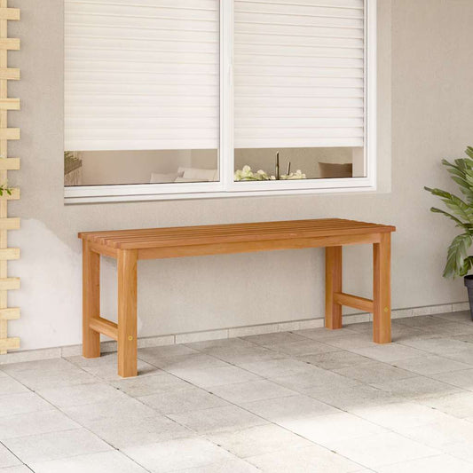 vidaXL Bench | Brown | Solid Teak Wood | 114 cm | Strong | Bench | Rectangular