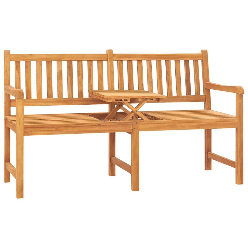 vidaXL Bench | Teak | Solid Teak Wood | 3-seater