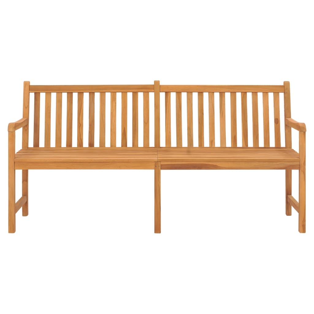 vidaXL Garden Bench | Warm Brown | Solid Teak Wood | 180 cm long bench | Durable