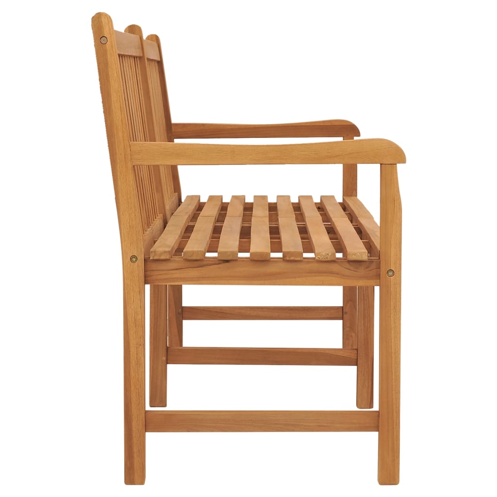 vidaXL Garden Bench | Warm Brown | Solid Teak Wood | 180 cm long bench | Durable