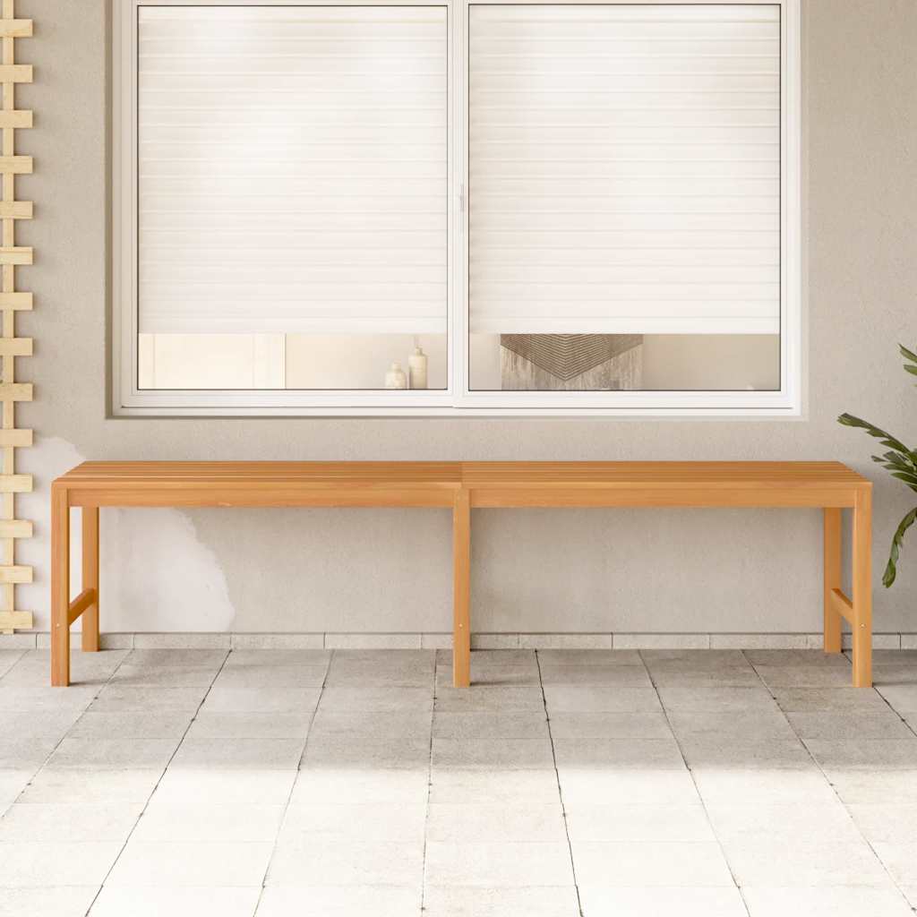 vidaXL Garden Bench | Warm Teak | Solid Teak Wood | 180 cm length |  Durable