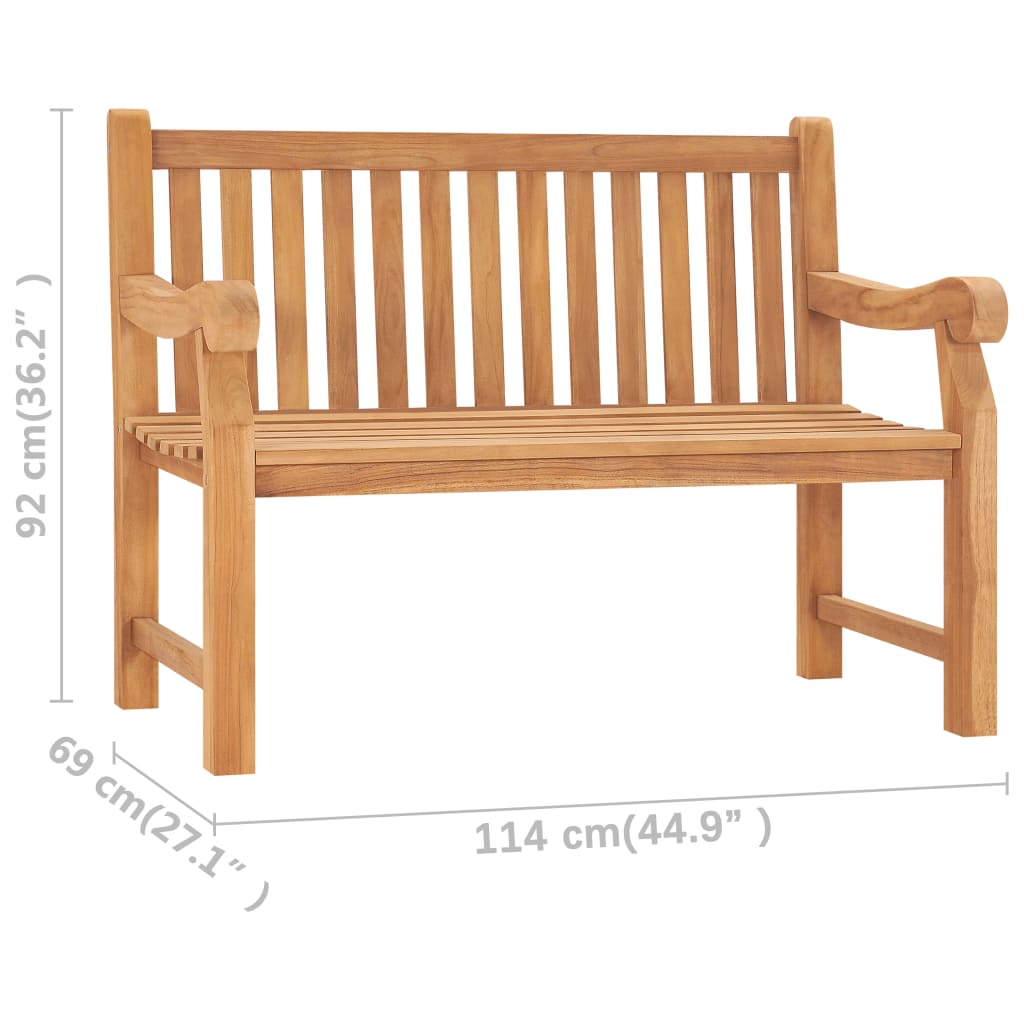 vidaXL Garden Bench | Teak | Solid Teak Wood | Medium | Durable | Garden Bench
