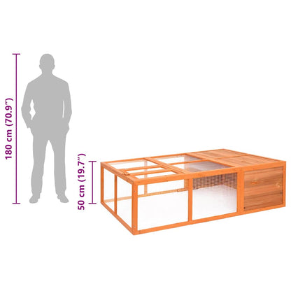 vidaXL Garden Animal Cage 150x100x50 cm Solid Firwood